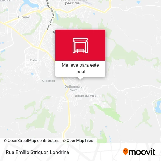 Rua Emílio Striquer mapa