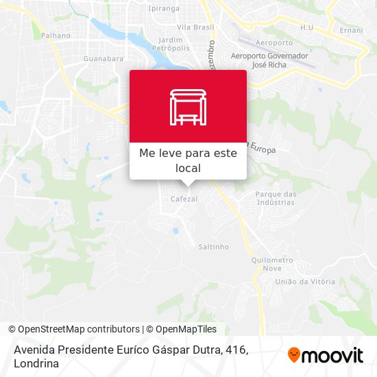 Avenida Presidente Euríco Gáspar Dutra, 416 mapa