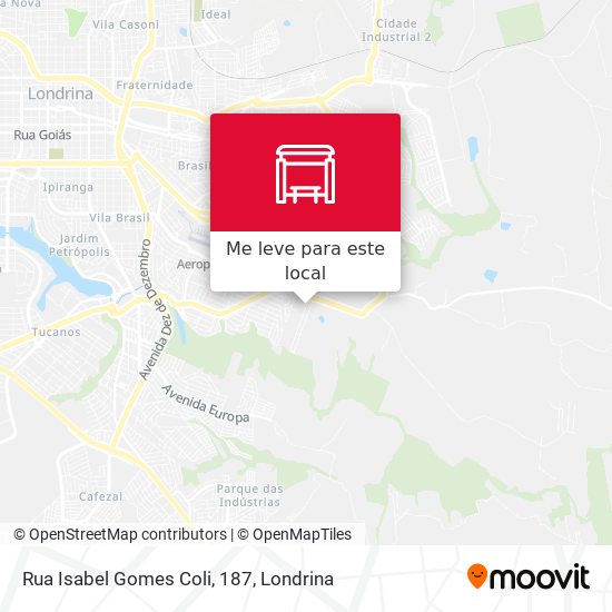 Rua Isabel Gomes Coli, 187 mapa