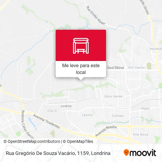 Rua Gregório De Souza Vacário, 1159 mapa