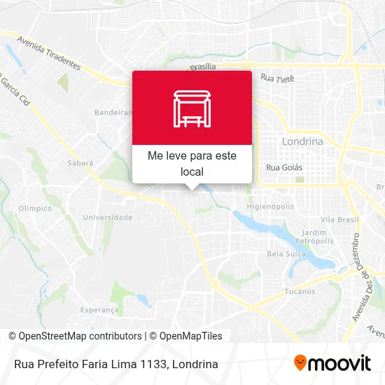 Rua Prefeito Faria Lima 1133 mapa