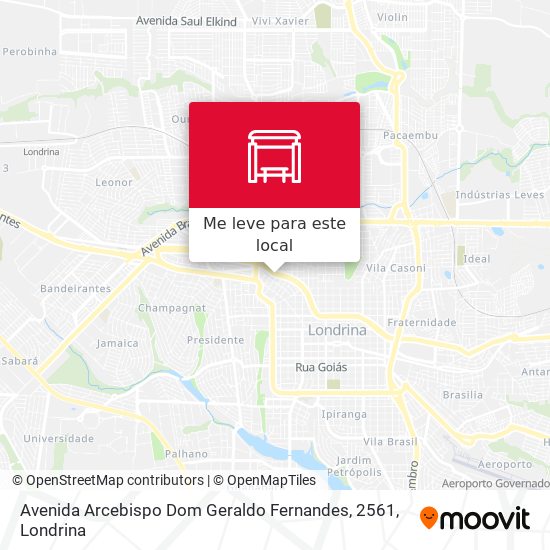 Avenida Arcebispo Dom Geraldo Fernandes, 2561 mapa