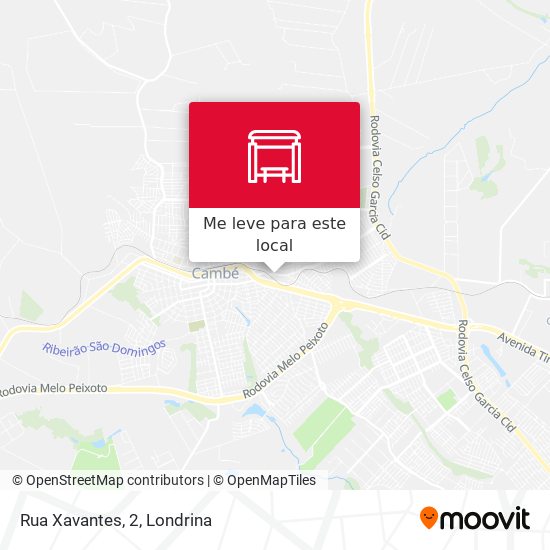 Rua Xavantes, 2 mapa