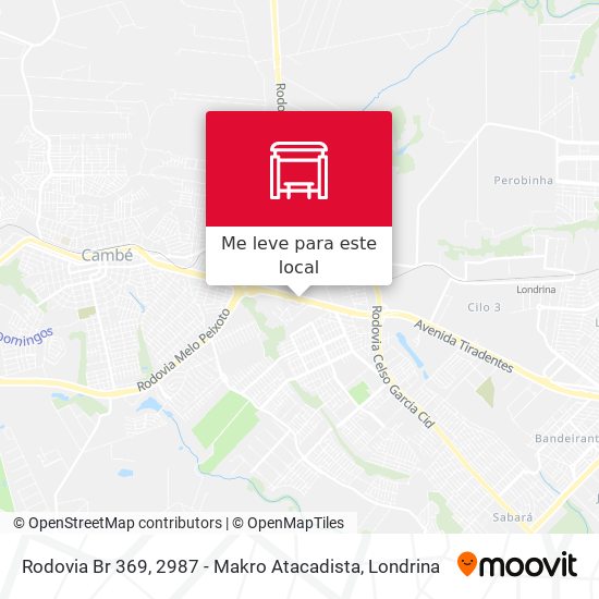 Rodovia Br 369, 2987 - Makro Atacadista mapa
