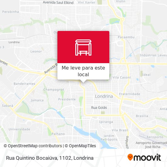 Rua Quintino Bocaiúva, 1102 mapa