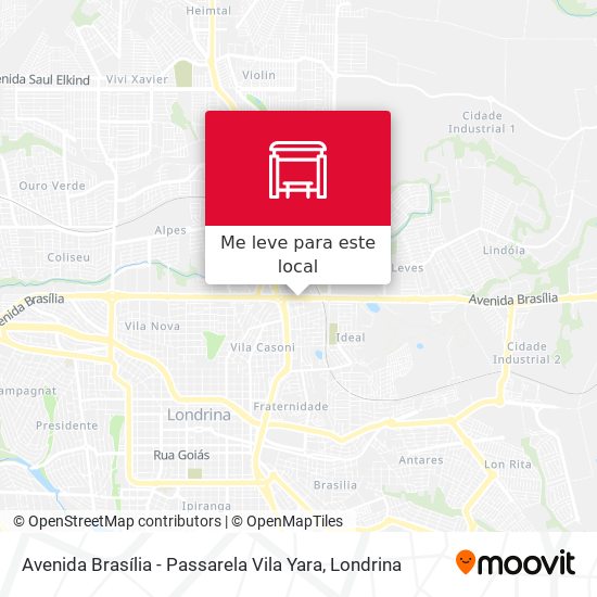 Avenida Brasília - Passarela Vila Yara mapa