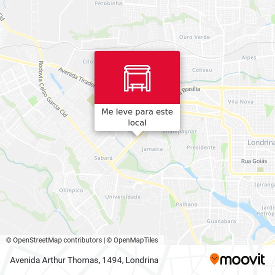 Avenida Arthur Thomas, 1494 mapa