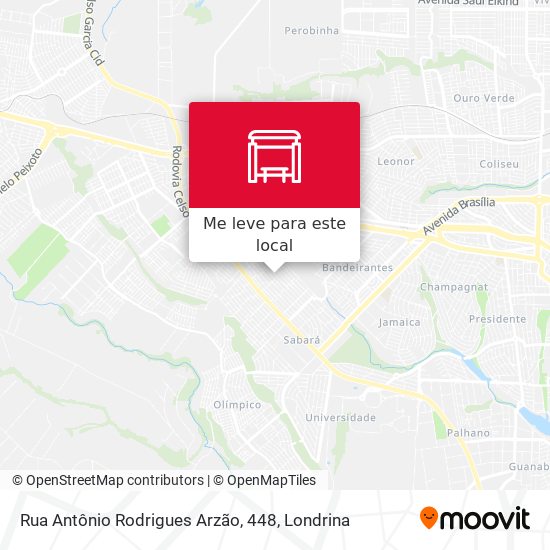 Rua Antônio Rodrigues Arzão, 448 mapa