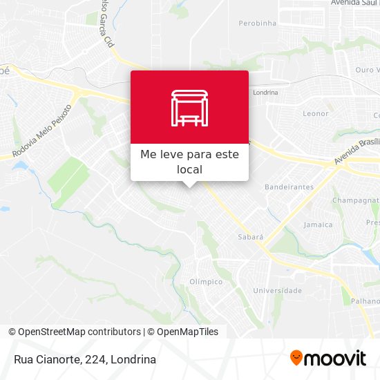 Rua Cianorte, 224 mapa