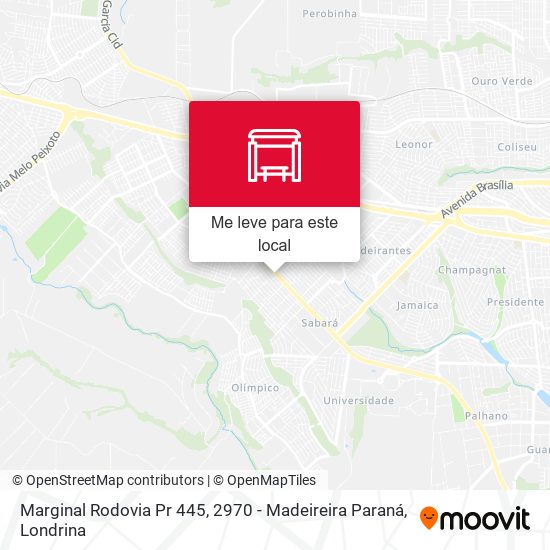 Marginal Rodovia Pr 445, 2970 - Madeireira Paraná mapa