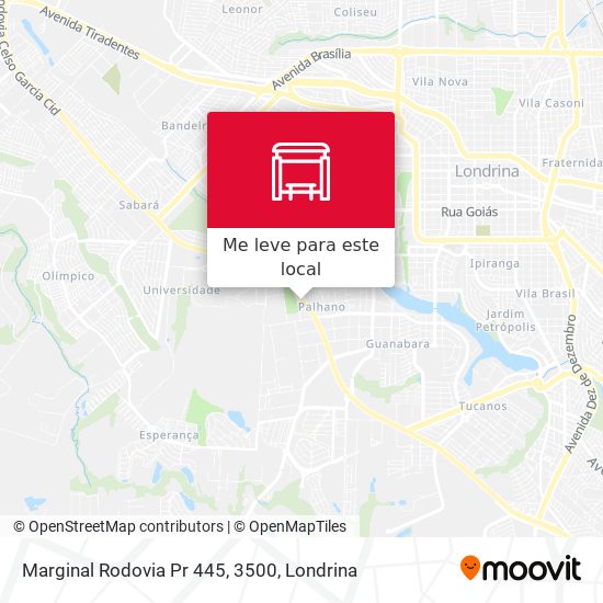 Marginal Rodovia Pr 445, 3500 mapa