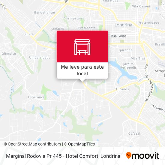 Marginal Rodovia Pr 445 - Hotel Comfort mapa