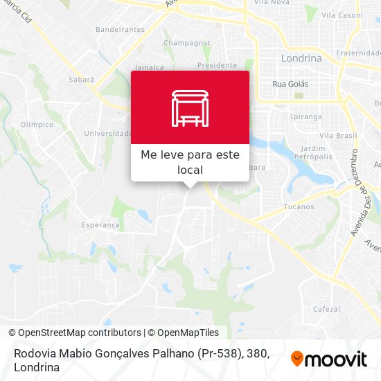 Rodovia Mabio Gonçalves Palhano (Pr-538), 380 mapa