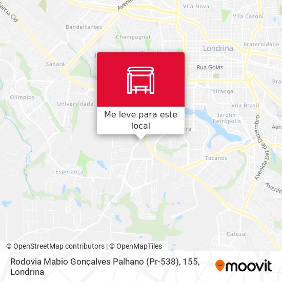 Rodovia Mabio Gonçalves Palhano (Pr-538), 155 mapa