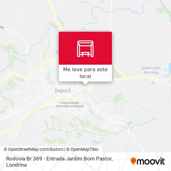 Rodovia Br 369 - Entrada Jardim Bom Pastor mapa
