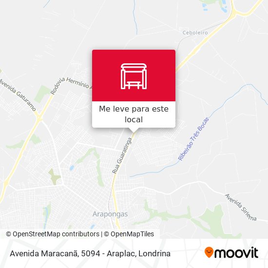 Avenida Maracanã, 5094 - Araplac mapa