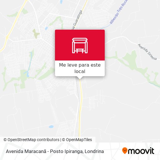 Avenida Maracanã - Posto Ipiranga mapa