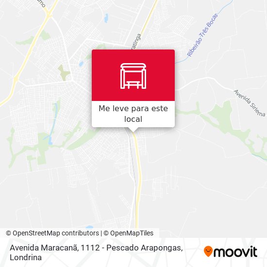 Avenida Maracanã, 1112 - Pescado Arapongas mapa