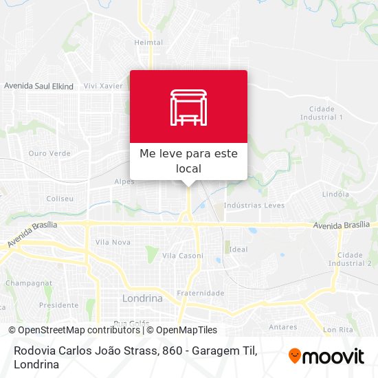 Rodovia Carlos João Strass, 860 - Garagem Til mapa