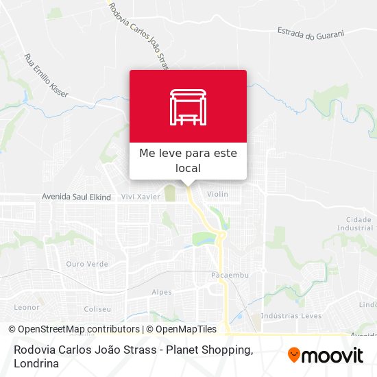 Rodovia Carlos João Strass - Planet Shopping mapa