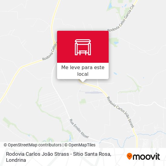 Rodovia Carlos João Strass - Sítio Santa Rosa mapa
