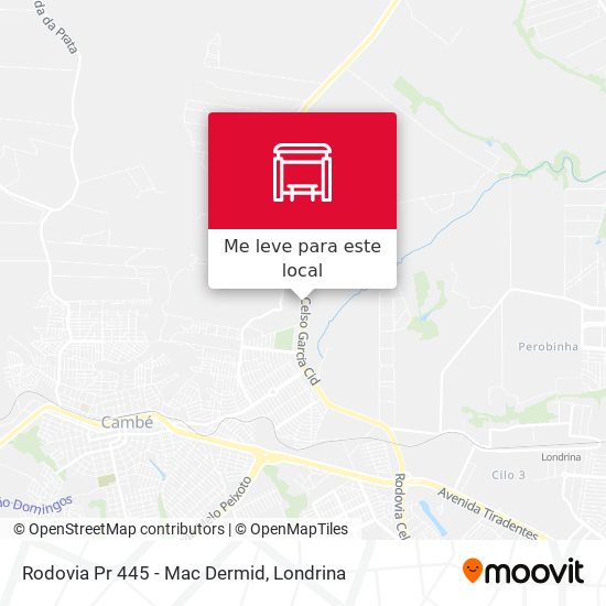 Rodovia Pr 445 - Mac Dermid mapa