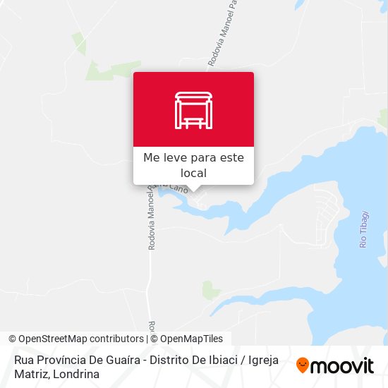 Rua Província De Guaíra - Distrito De Ibiaci / Igreja Matriz mapa