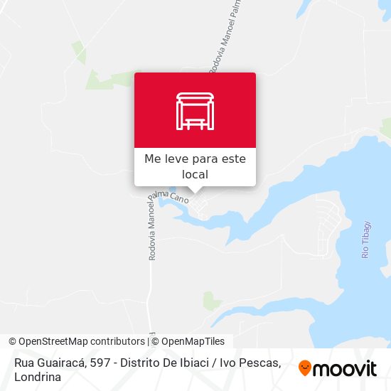 Rua Guairacá, 597 - Distrito De Ibiaci / Ivo Pescas mapa