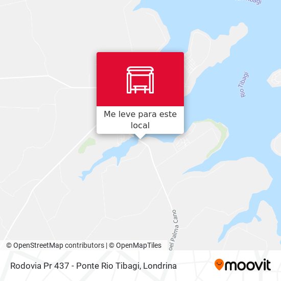Rodovia Pr 437 - Ponte Rio Tibagi mapa