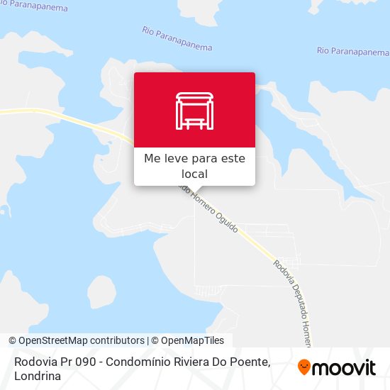 Rodovia Pr 090 - Condomínio Riviera Do Poente mapa