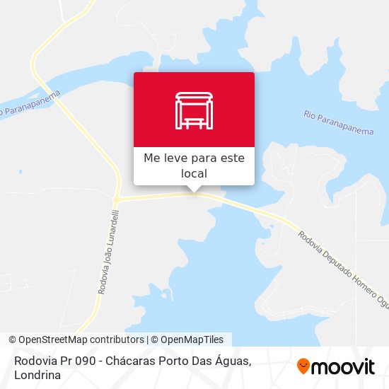 Rodovia Pr 090 - Chácaras Porto Das Águas mapa