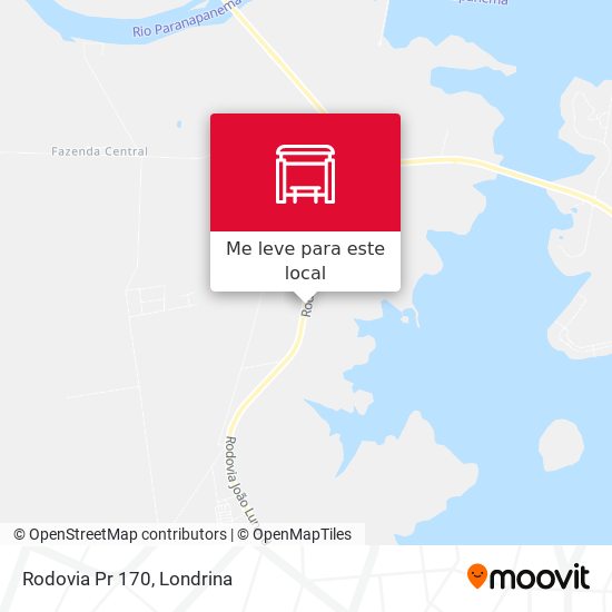 Rodovia Pr 170 mapa