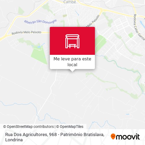 Rua Dos Agricultores, 968 - Patrimônio Bratislava mapa