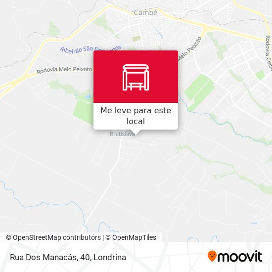 Rua Dos Manacás, 40 mapa