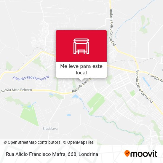 Rua Alício Francisco Mafra, 668 mapa