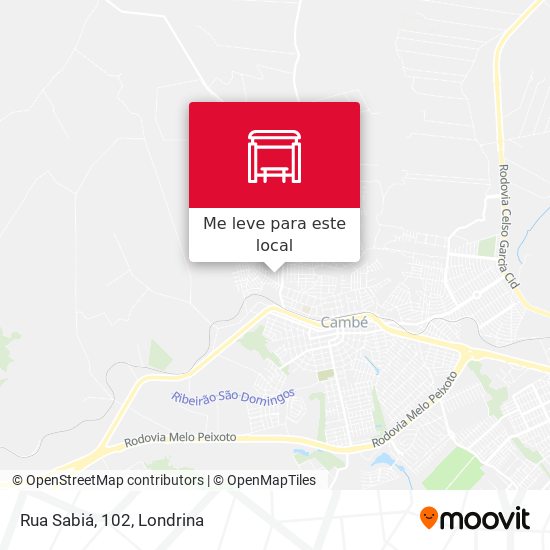 Rua Sabiá, 102 mapa