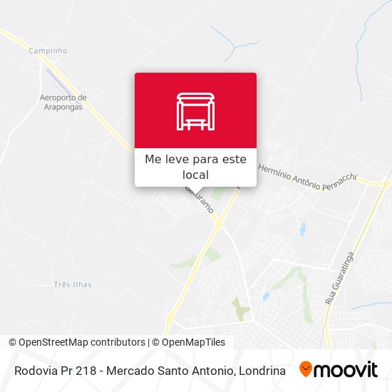 Rodovia Pr 218 - Mercado Santo Antonio mapa