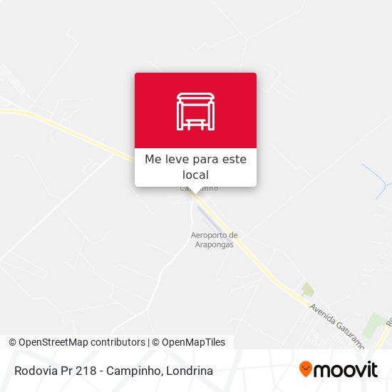 Rodovia Pr 218 - Campinho mapa