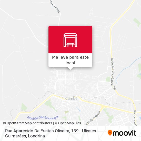 Rua Aparecido De Freitas Oliveira, 139 - Ulisses Guimarães mapa