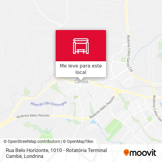 Rua Belo Horizonte, 1010 - Rotatória Terminal Cambé mapa