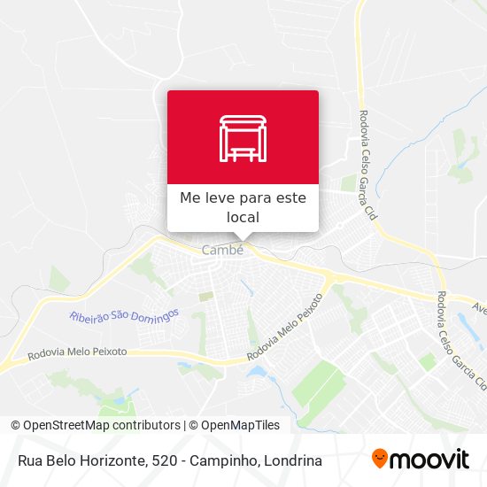 Rua Belo Horizonte, 520 - Campinho mapa