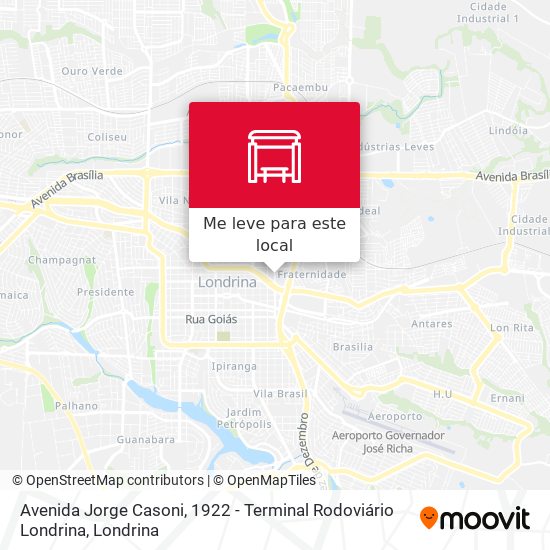 Avenida Jorge Casoni, 1922 - Terminal Rodoviário Londrina mapa