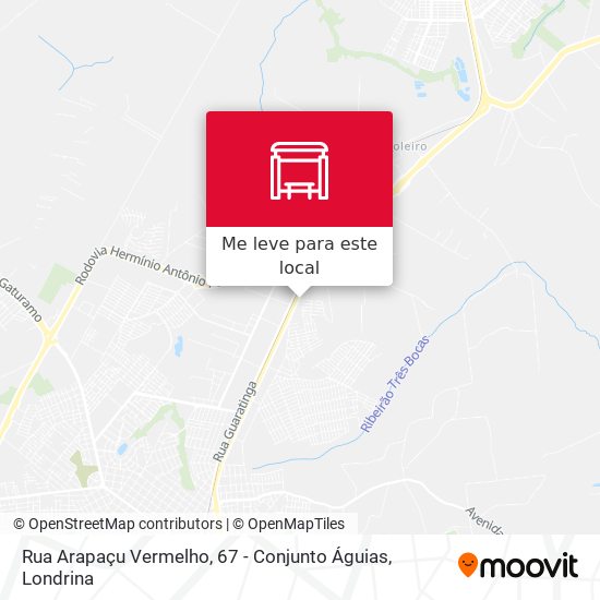 Rua Arapaçu Vermelho, 67 - Conjunto Águias mapa