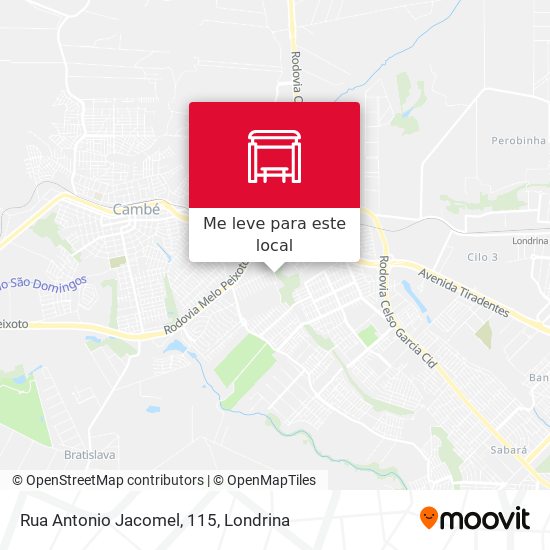 Rua Antonio Jacomel, 115 mapa