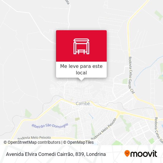 Avenida Elvira Comedi Cairrão, 839 mapa