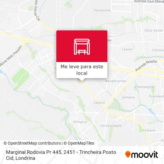Marginal Rodovia Pr 445, 2451 - Trincheira Posto Cid mapa