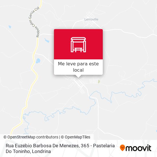 Rua Euzébio Barbosa De Menezes, 365 - Pastelaria Do Toninho mapa