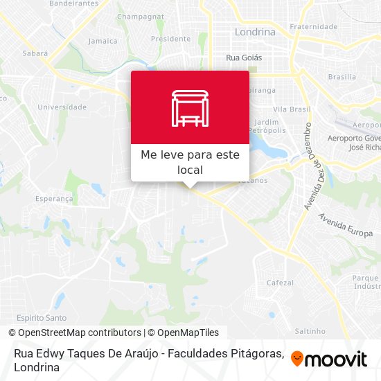 Rua Edwy Taques De Araújo - Faculdades Pitágoras mapa