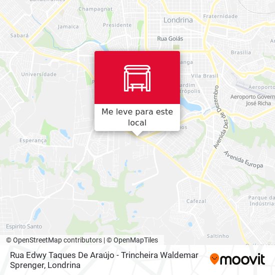 Rua Edwy Taques De Araújo - Trincheira Waldemar Sprenger mapa