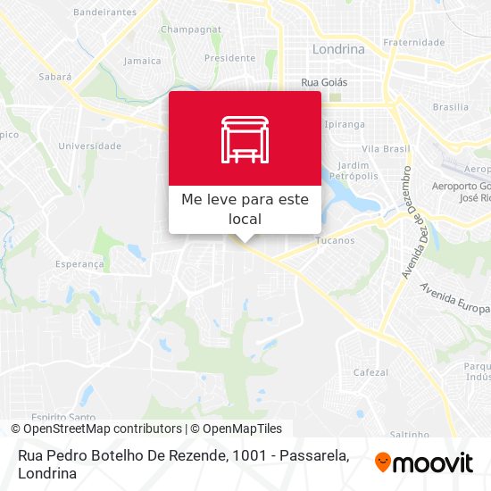 Rua Pedro Botelho De Rezende, 1001 - Passarela mapa